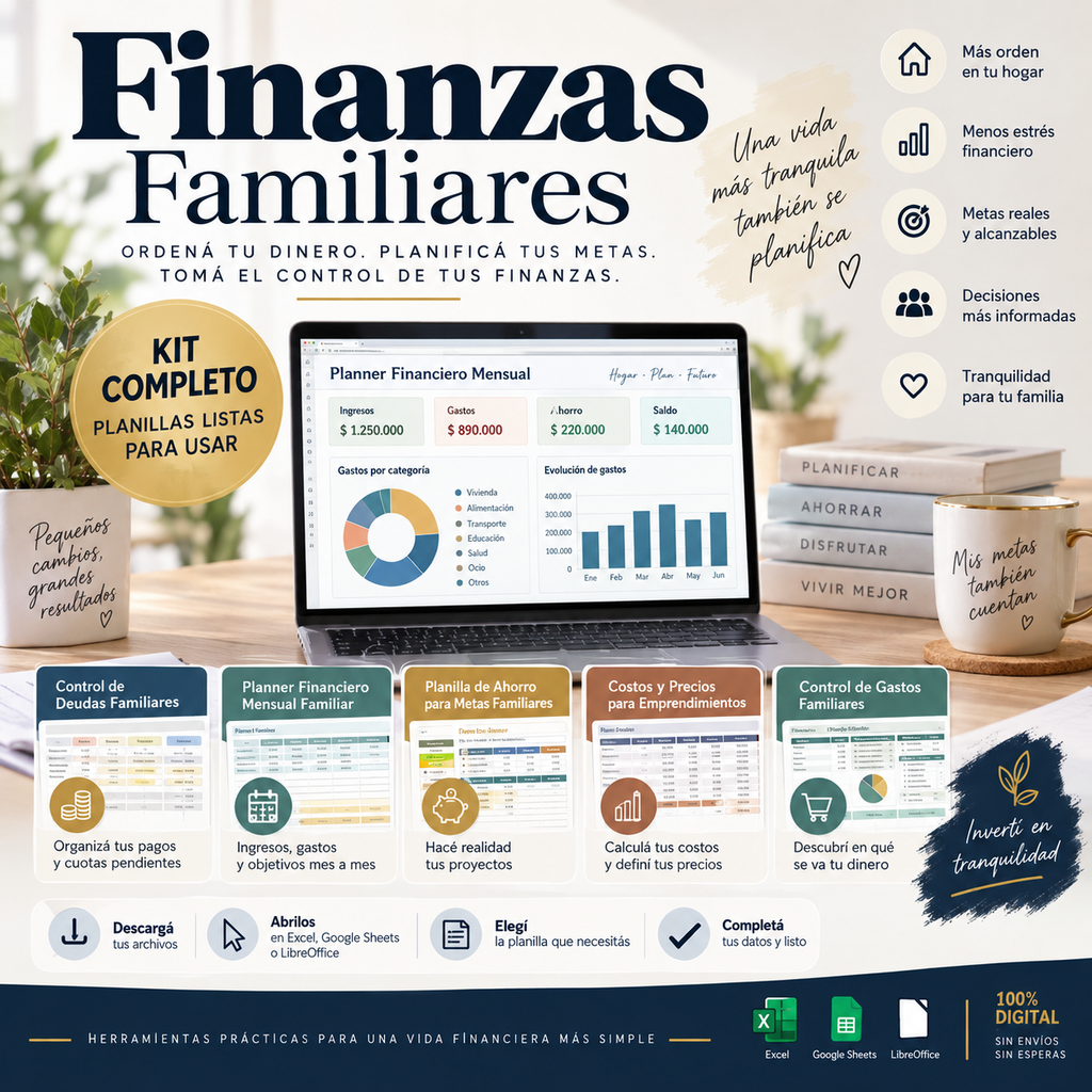 Kit Completo de Organización Financiera Familiar 💰🏠