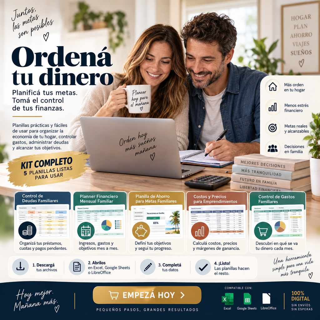 Kit Completo de Organización Financiera Familiar 💰🏠